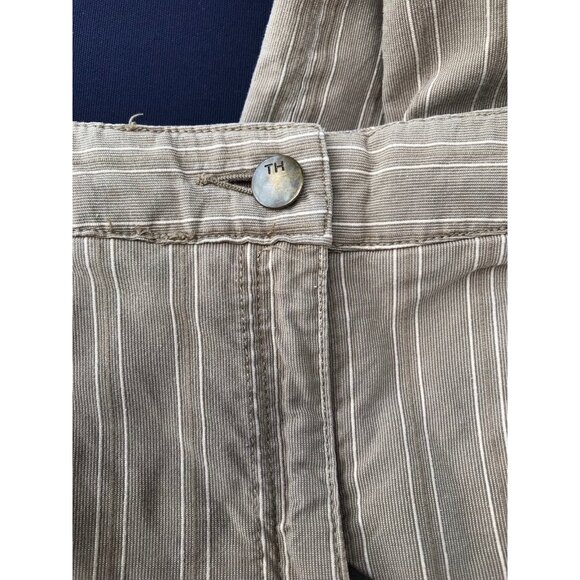 Tommy Hilifiger 100% Cotton Pinstripe Pants Size 10 tan and white - Picture 4 of 7
